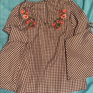 Charlotte Russe floral embroidered top